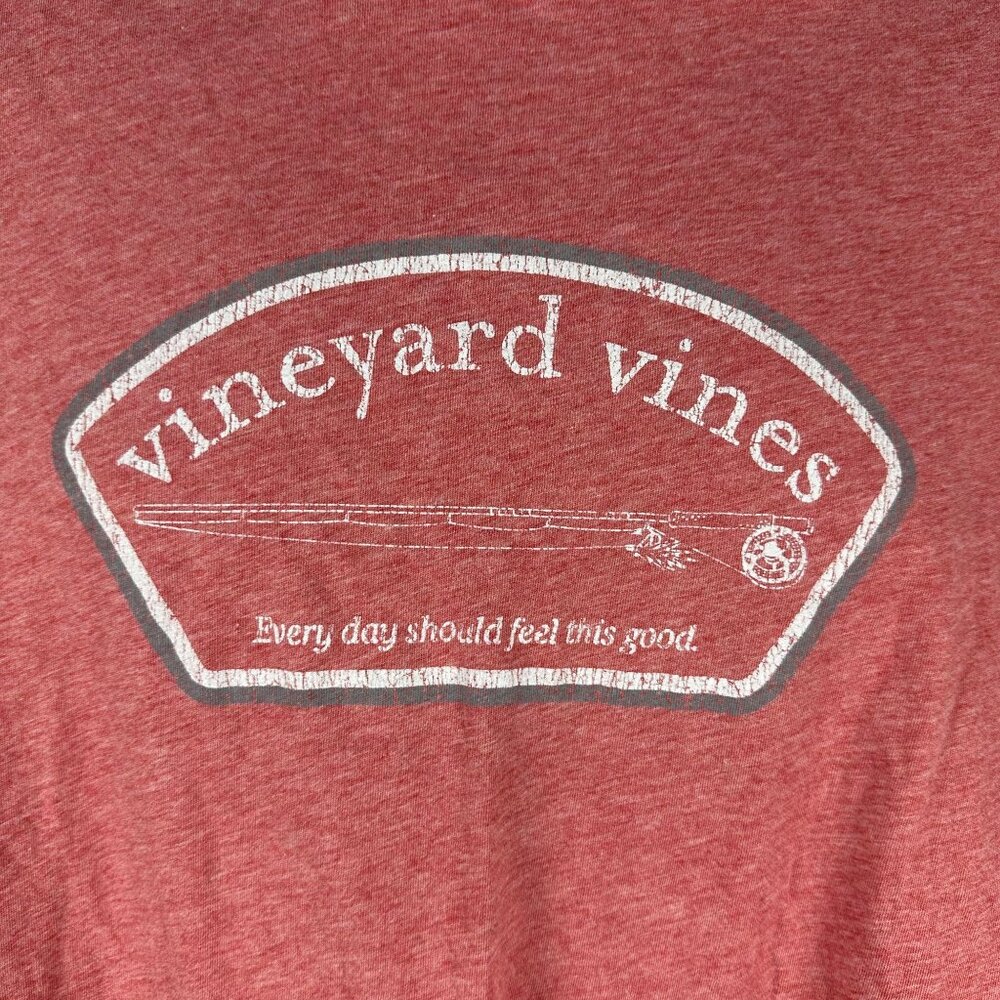 Vineyard Vines Mens Island T-Shirt Size L Red Every Day Should Feel This Good